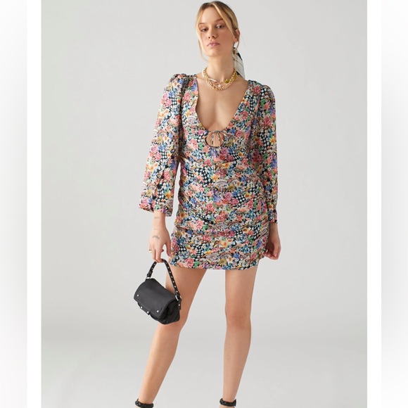 For Love & Lemons June Checkered Mini Dress small - Picture 5 of 12